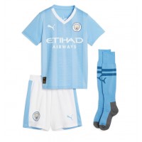 Dres Manchester City Erling Haaland #9 Domaci za djecu 2023-24 Kratak Rukav (+ kratke hlače)